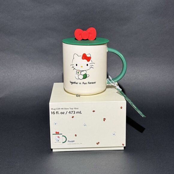 Starbucks x Hello Kitty 2025 Ceramic Mug 16 oz – Limited Holiday Edition NEW - Picture 7 of 8